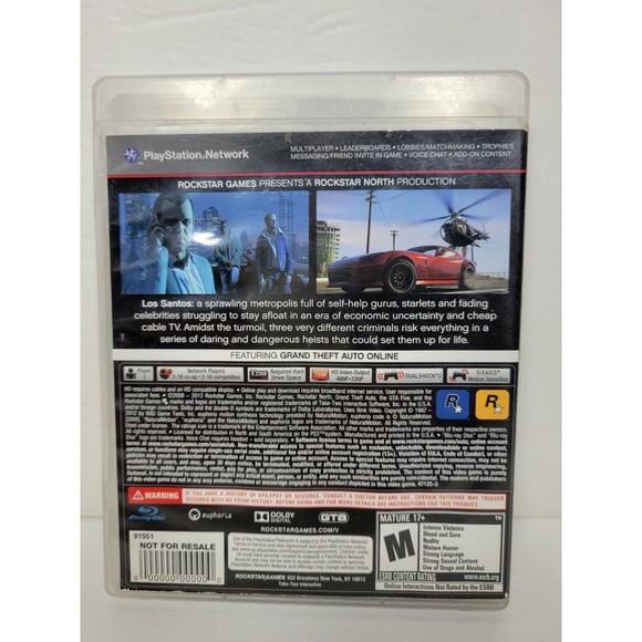 PS3 Grand Theft Auto V GTA 5 Disc and booklet Playstation 3 Rockstar games - Picture 2 of 5